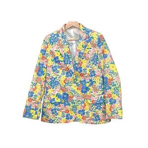 Vintage Gordon of Philadelphia Floral Blazer 60s Mod Dopamine Dressing Preppy